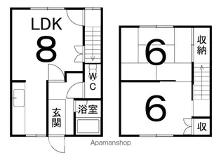 第5三条ハイツ【1階】の間取り